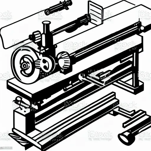 Image similar to lathe, vector art