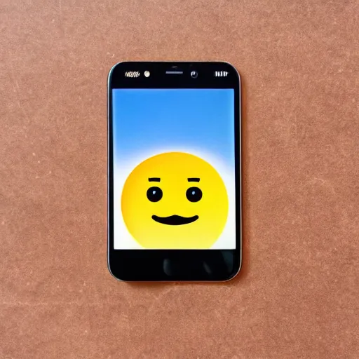 Image similar to a phone with strange emojis from another universe