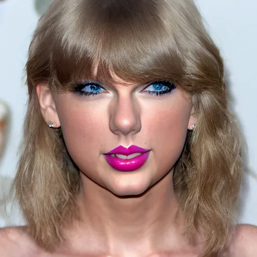 Prompt: taylor swift made of purple skin