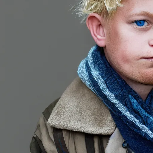 Prompt: color portrait of a very ugly blue eyed blond male by emmanuel lubezki