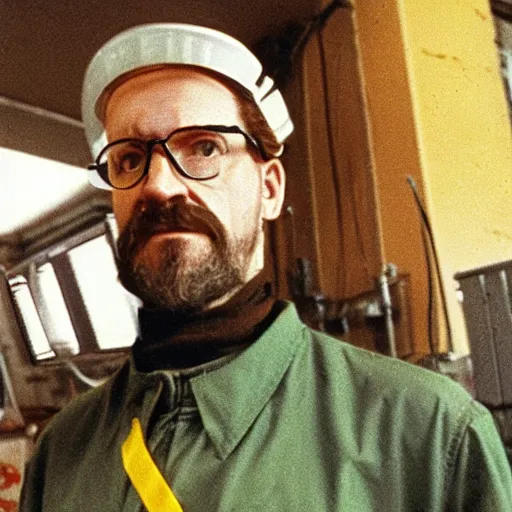 Prompt: gordon freeman in chernobyl, 1 9 8 9, ussr