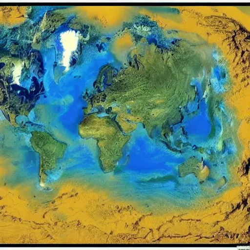 Image similar to this is a land on an unforgiving world of churning oceans and jagged coastlines. every habitable island is situated somewhere along the planet's equator where the weather is still volatile but more hospitable than any points to the north or south