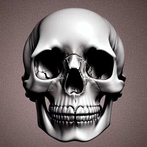 Image similar to human skull holography