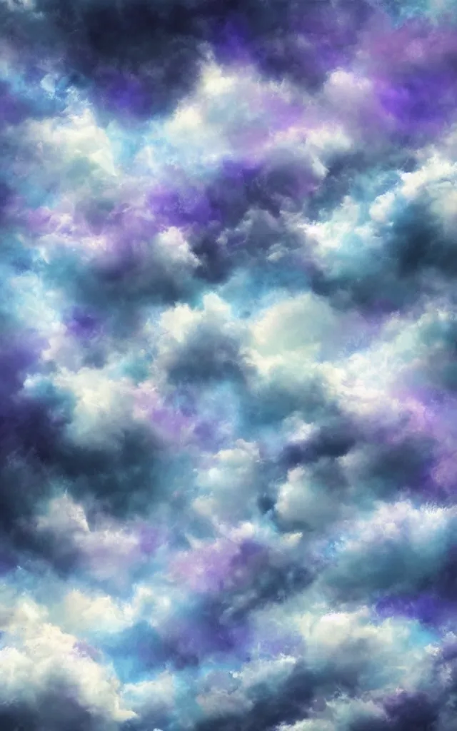 Image similar to blue purple clouds sky storm airbrush fantasy black background