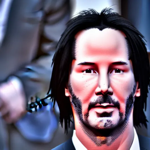 Image similar to several keanu reeves standing next to each other in a row, highly detailed, extremely high quality, hd, 4 k, 8 k, professional photographer, 4 0 mp, lifelike, top - rated, award winning, realistic, detailed lighting, detailed shadows, sharp, no blur, edited, corrected, trending