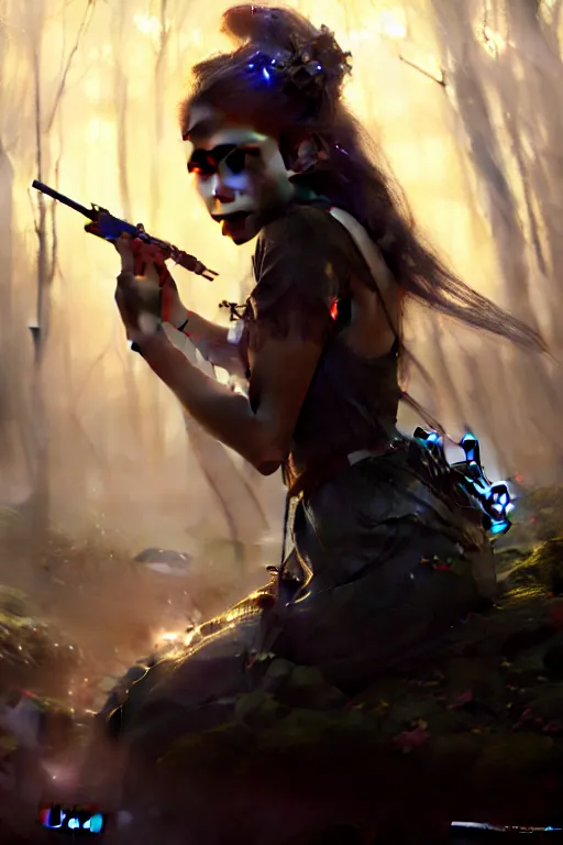 Image similar to cinematic shot of an epic portrait of a fairy dressed in military clothes, shiny skin, beautiful eyes, beautiful, small details, night setting, realistic poster with volumetric light from craig mallism, artgerm, jeremy lipkin and michael garmash, unreal engine, radiant light, detailed and complex environment, digital art, trends at art station, a masterpiece