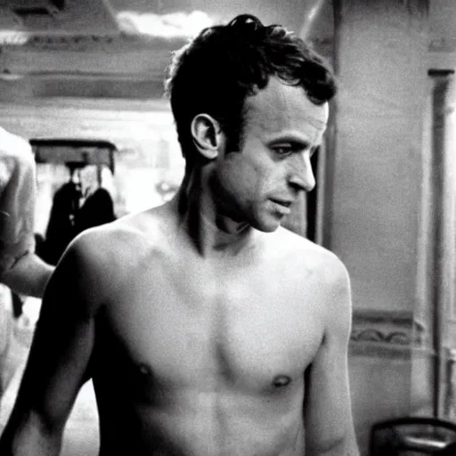 Image similar to Emmanuel Macron in Fight Club (1999)