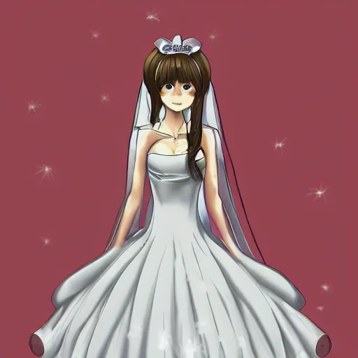 Image similar to orihime wearing wedding dress by kawacy