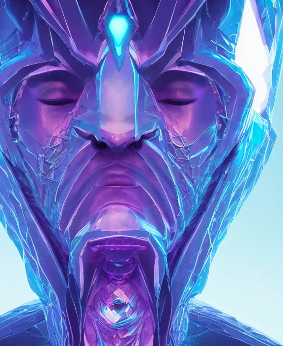 Prompt: a detailed character concept of a crystalline dark lord by Moebius and Beeple, 4k resolution, photorealistic