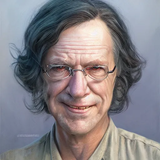 Image similar to hyperrealisticdetailed matte portrait painting of Gene Belcher by andreas rocha and john howe and Martin Johnson