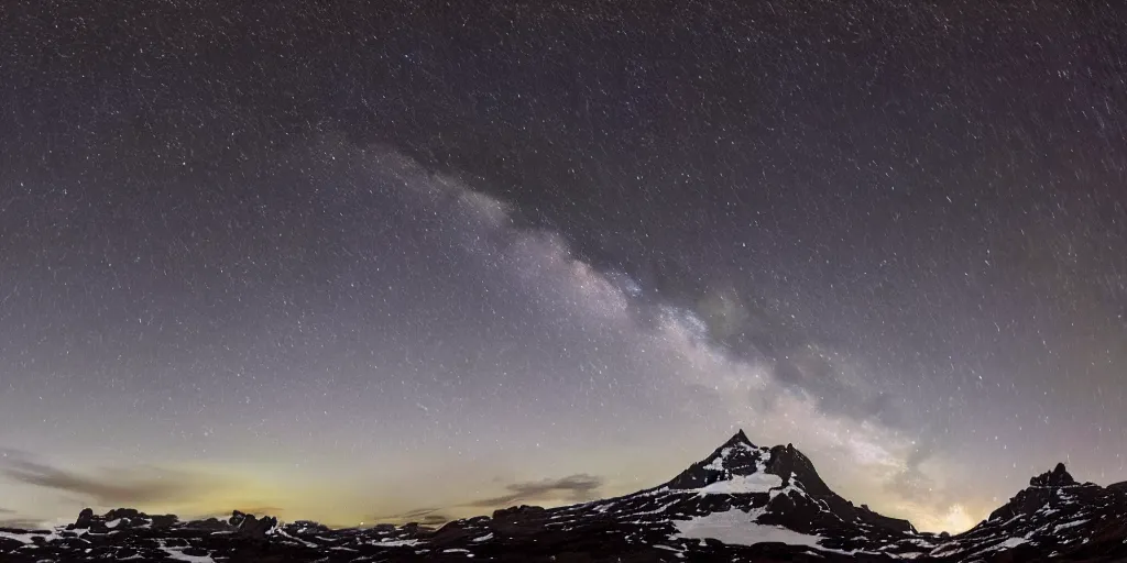 Image similar to time-lapse of landscape night sky!!, Antarctica, sharp focus, intricate, super wide angle, 4K