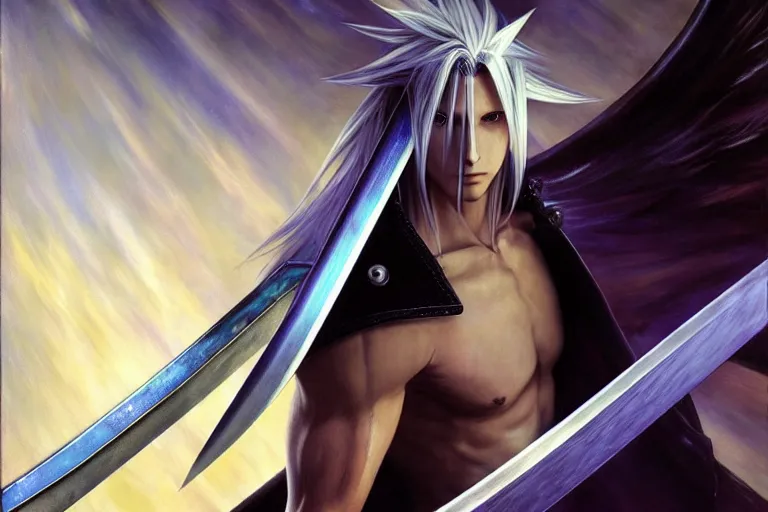 Aesthetic Sephiroth Illustration - Diamond Paintings - DiamondPaint.Shop