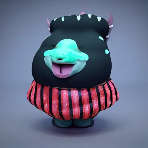 Image similar to chubby fat boy, pink scales ,cute, sparkle eyes, photorealistic, wearing skirt, 4k, unrealengine,