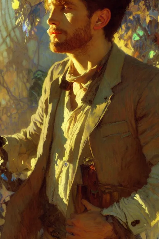 Image similar to attractive man, painting by gaston bussiere, craig mullins, greg rutkowski, alphonse mucha