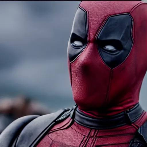 Image similar to Deadpool as a Viking hyper realistic 4K quality