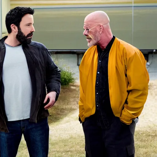 Prompt: Ben Affleck and Walter White discussing