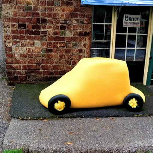 Prompt: car made of cheese