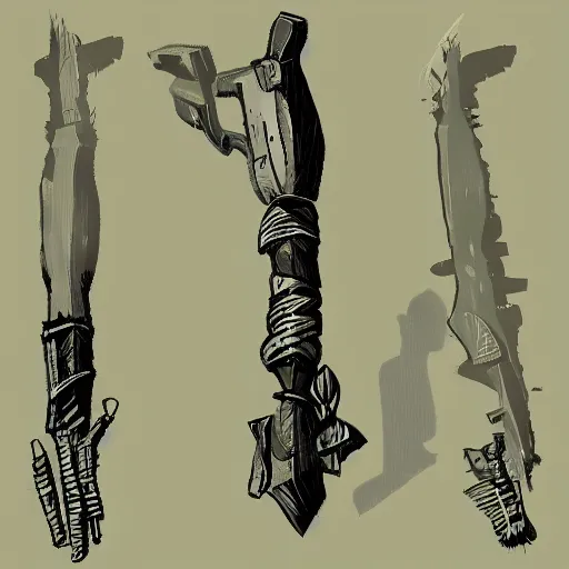 Image similar to ranged weapon made from shadows, digital media