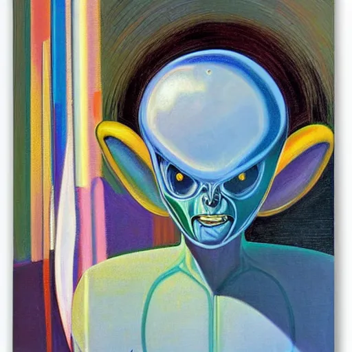 Image similar to alien by wayne thiebaud