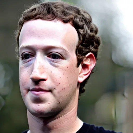 Prompt: mark zuckerberg with face tattoos and body piercings