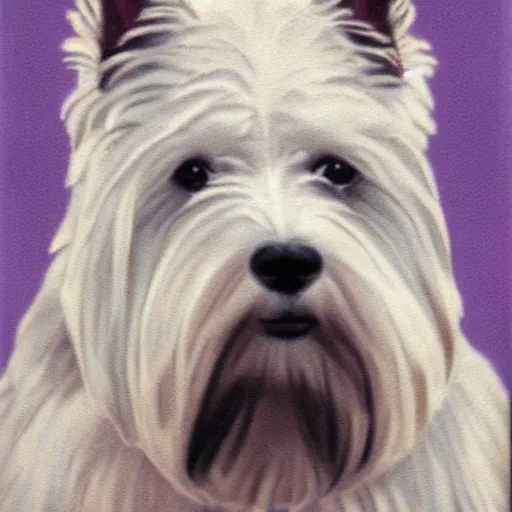 Prompt: west highland terrier, polaroid by Tarkowski, very realistic, highly detailed