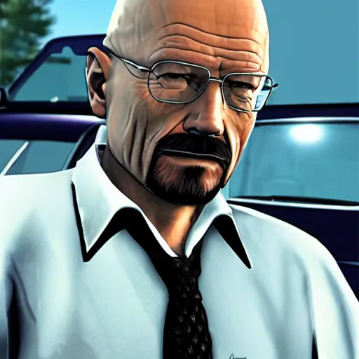 Image similar to walter white as a gta main character