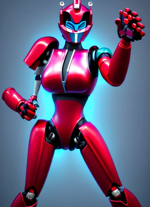 Prompt: Helen Parr as the transformer arcee, android heroine, robot girl, 3d model, curvy, octane render, many intricate details, artstation trending, conceptart.com, official media