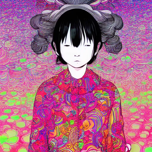 Image similar to a very detailed art of a goddess by inio asano, beeple and james jean, hiroyuki takahashi color scheme, digital art