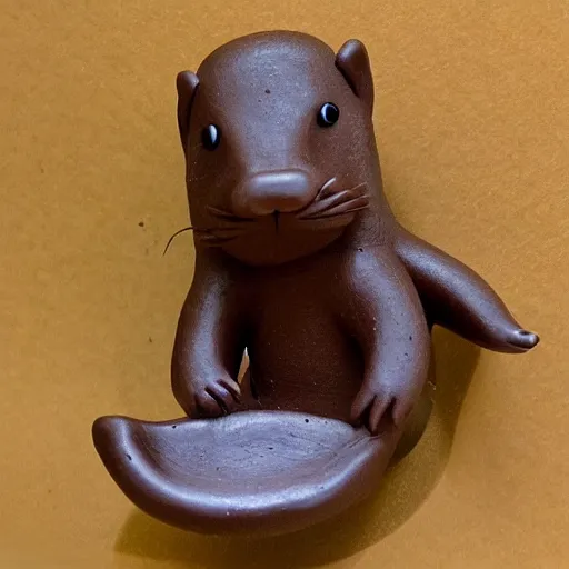 Image similar to cute clay beaver