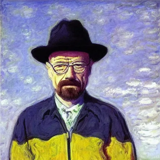 Prompt: “ walter white by claude monet ”