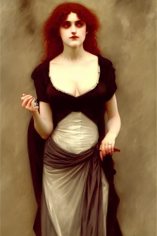 Image similar to victorian vampire, painting by rossetti bouguereau, detailed art, artstation