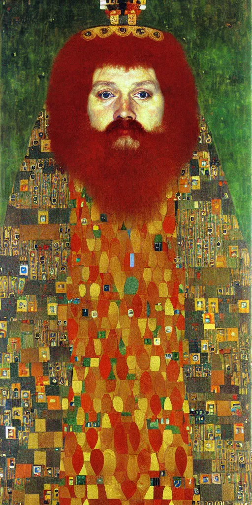 Prompt: belarussian king vytaut the great by gustav klimt