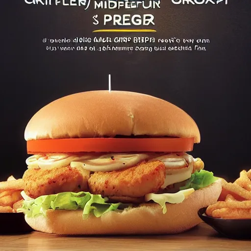 Image similar to mcdonalds shrimp po boy burger ad