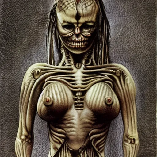 Prompt: a perfect female body, extremely detailed, photorealistic, h. r. giger