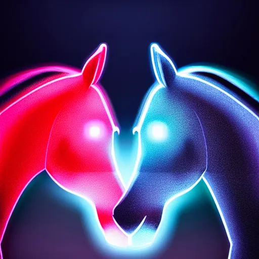 Image similar to two chess horses staring at each other ultra realistic, lens flare, atmosphere, glow, detailed, intricate, full of colour, cinematic lighting, trending on artstation, 4 k, hyperrealistic, focused, extreme details, unreal engine 5, cinematic, masterpiece, ultra realistic, hyper realistic, highly detailed, sharp focus, digital art