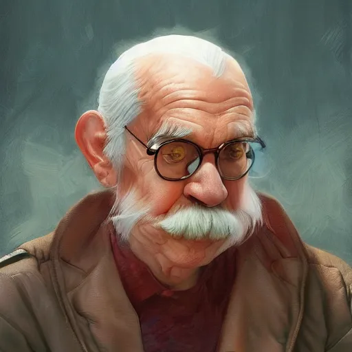 Image similar to old man super mario, highly detailed, digital painting, artstation, illustration, art by artgerm and greg rutkowski and alphonse mucha