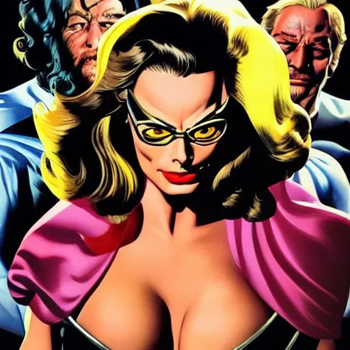 Image similar to margot robbie by artgem by brian bolland by alex ross by artgem by brian bolland by alex rossby artgem by brian bolland by alex ross by artgem by brian bolland by alex ross