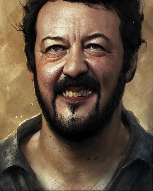 Image similar to matteo salvini as a fairy, hyper realistic face, beautiful eyes, fantasy art, in the style of greg rutkowski, intricate, hyper detailed, smooth