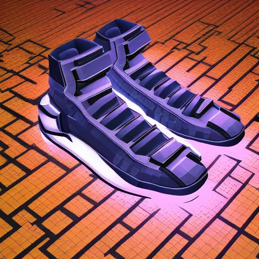 Prompt: balenciaga sneakers in minecraft, highly detailed, rim light, art, cinematic lighting, very coherent, hyper realism, high detail, 8 k, colorful