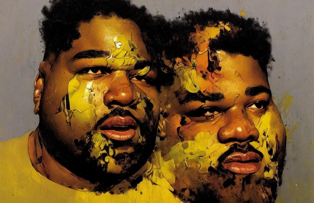 Prompt: portrait of de la soul!!!!!!!!!!!!!!!!!!!!!!!!!!!, detailed face, detailed painting, flat lighting by ilya repin, phil hale and kent williams