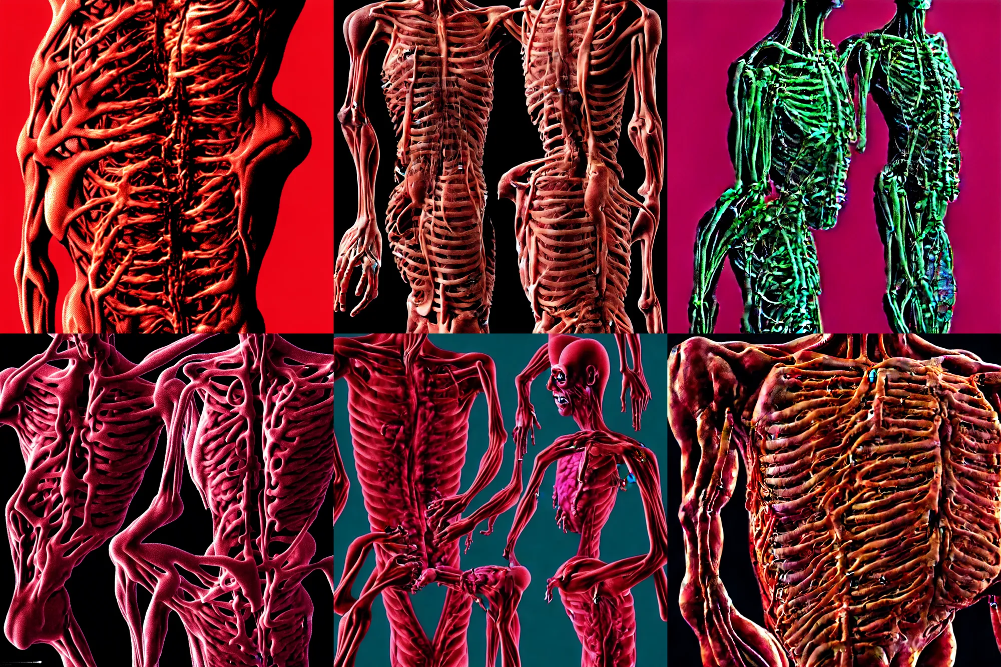 Prompt: deformed human body, trypophobic by David Cronenberg, detailed, high quality, cine colors