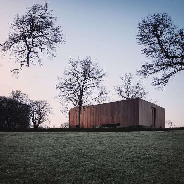 Prompt: a building in a serene landscape