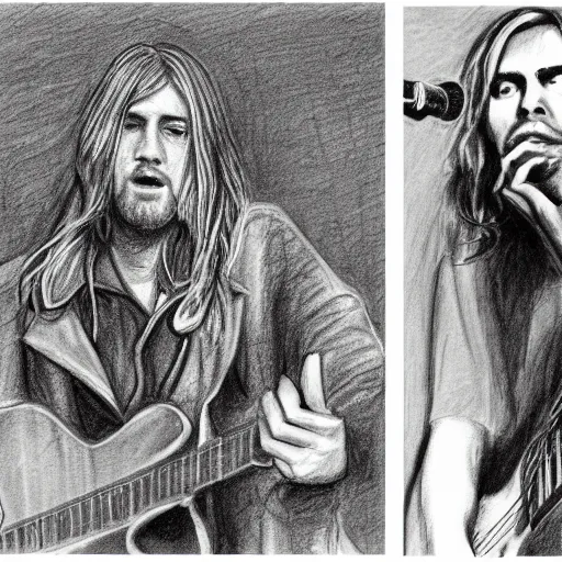 Image similar to pencil sketches of song ideas by kurt cobain