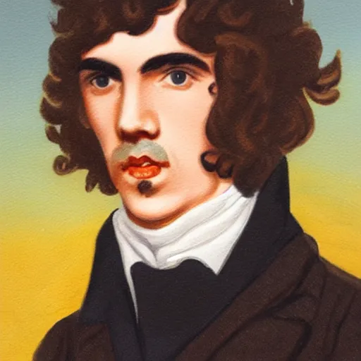 Prompt: regency era painting of a young george harrison in the style of adam buck