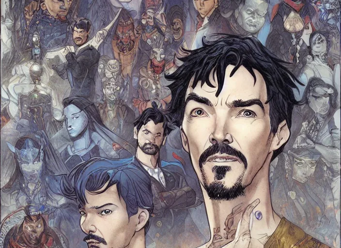 Image similar to a highly detailed [ avatar ] portrait of stephen strange, james gurney, james jean