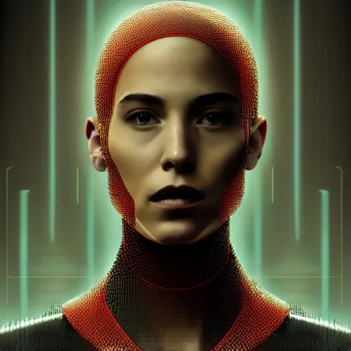 Image similar to Portrait of Ava from Ex-Machina, digital art