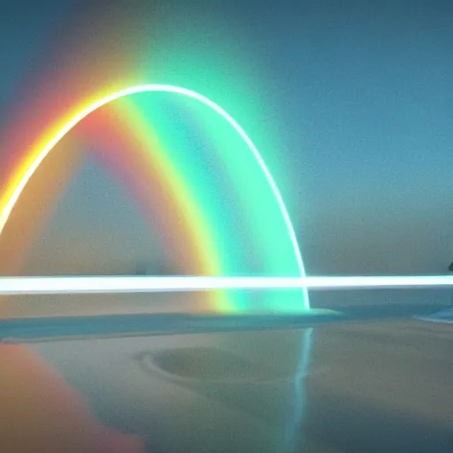 Image similar to a rainbow bridge, octane render