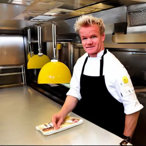 Image similar to gordon ramsey working at macdonalds