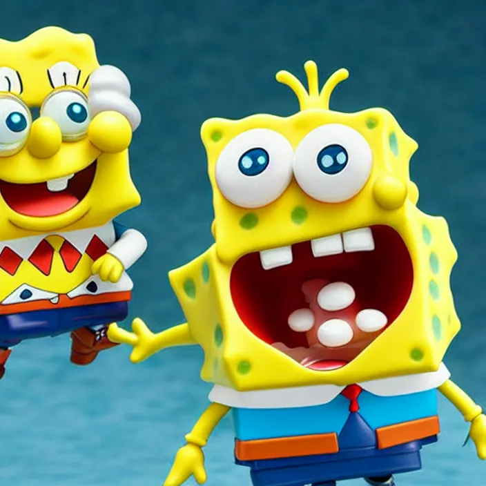 Image similar to spongebob, an anime nendoroid of spongebob, figurine, detailed product photo