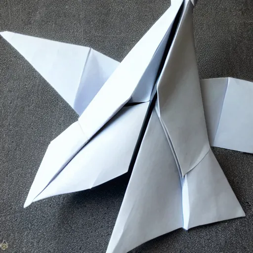 Prompt: origami McLaren Saber